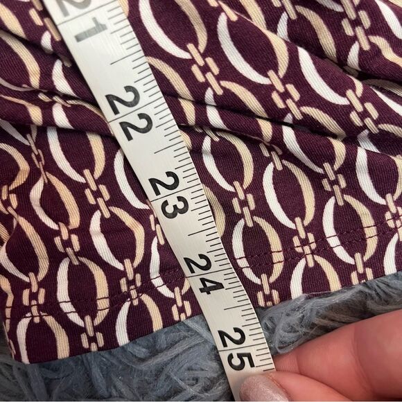 Ann Taylor Chain Print Faux Wrap Slinky Blouse Top Size XL Petite - Picture 5 of 6